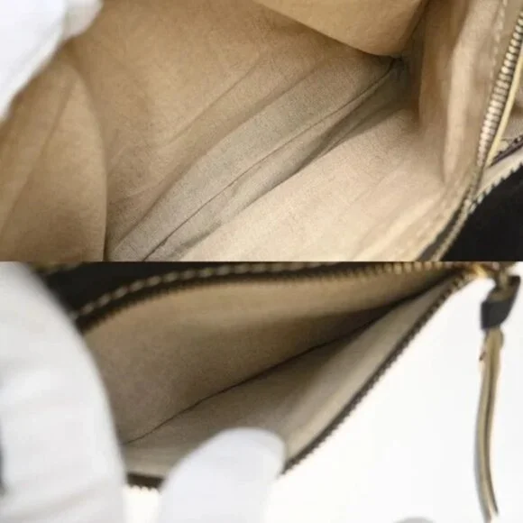 CELINE Logo Boogie Hand Bag Leather Brown GHW Italy 61EG236